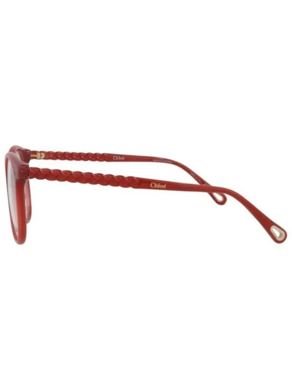 New Chloé Womens Round/Oval Orange Orange Transparent Fashion Designer Eyeglasse